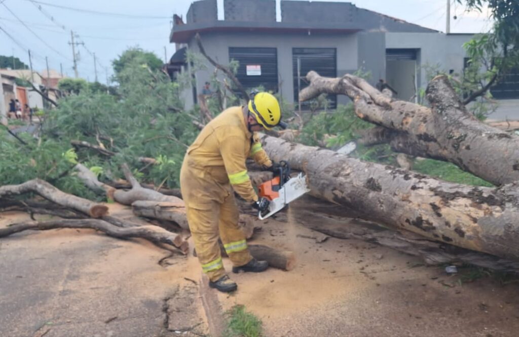 A Defesa Civil através dos bombeiros municipais atendeu uma ocor