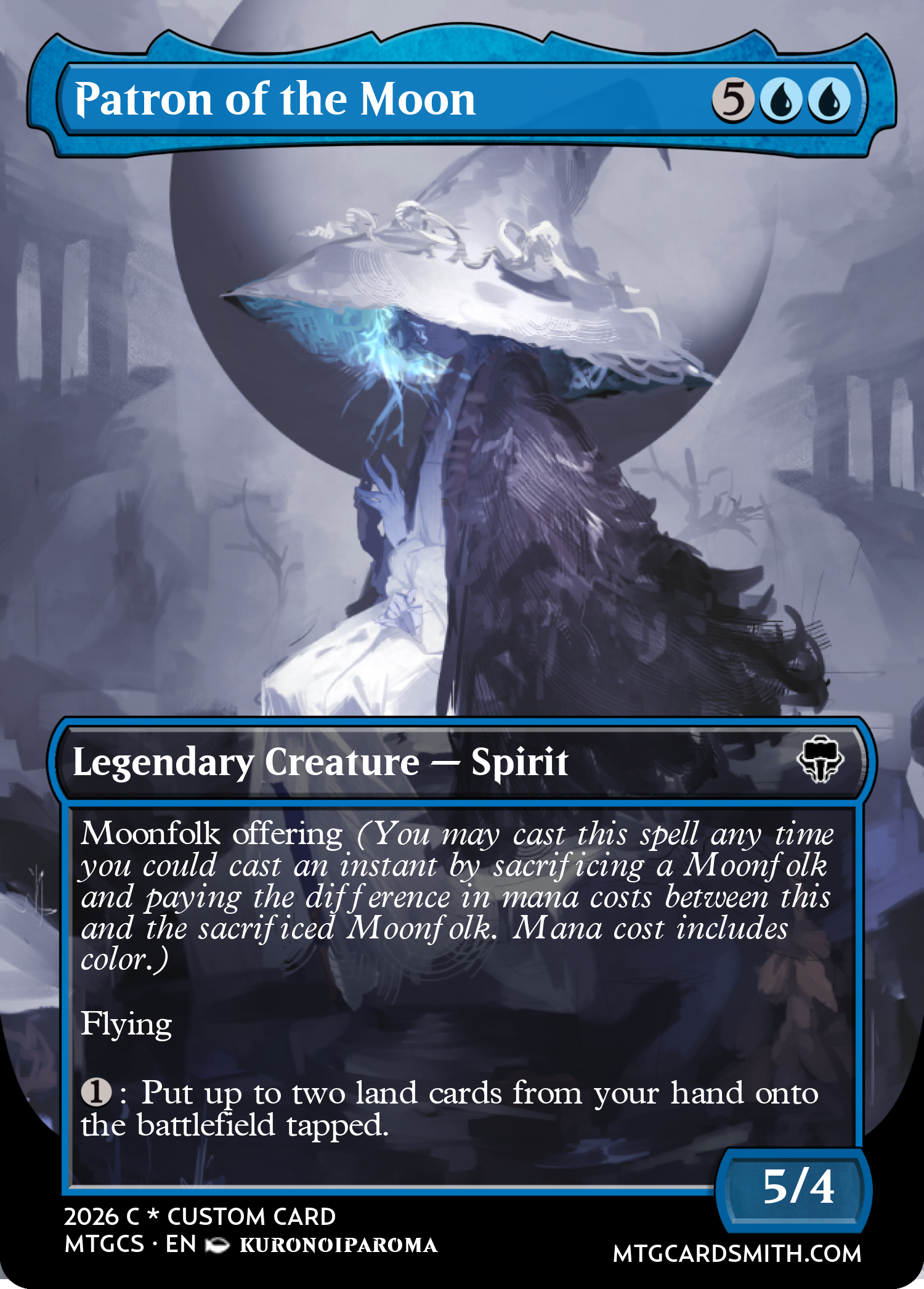 mtg moonfolk cards Patron of the Moon by Tdeeezzzz Original Magic Art Tagged 