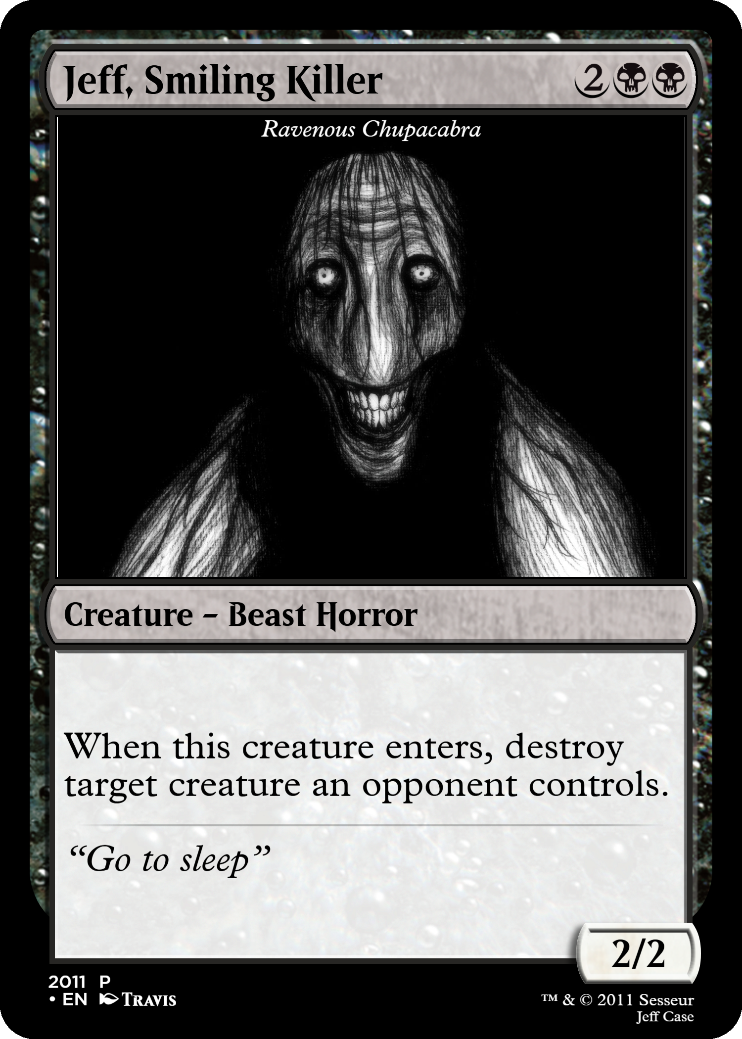 jeff mtg card Wanted thoughts on this Jeff the Landshark card!