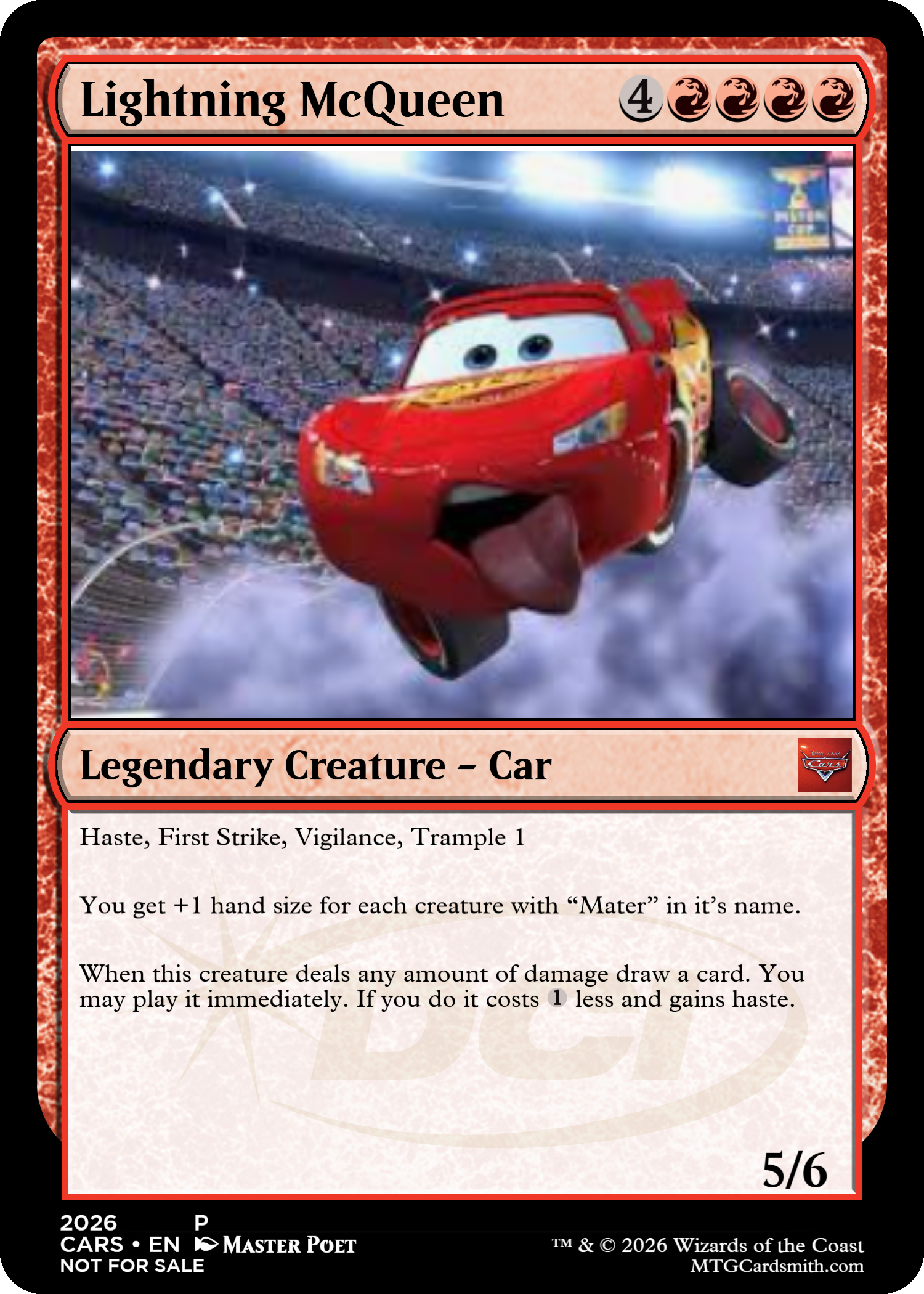 Lightning McQueen by Captain_Jack_Sparrow | MTG Cardsmith