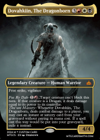 skyrim mtg cards Avabruck Caretaker Aela The Huntress The Elder Scrolls Crossover copy written or trademarked by WOTC are not used and any overlapping text or names are pure coincidence MTGNexus - The Dragonborn, Savior
