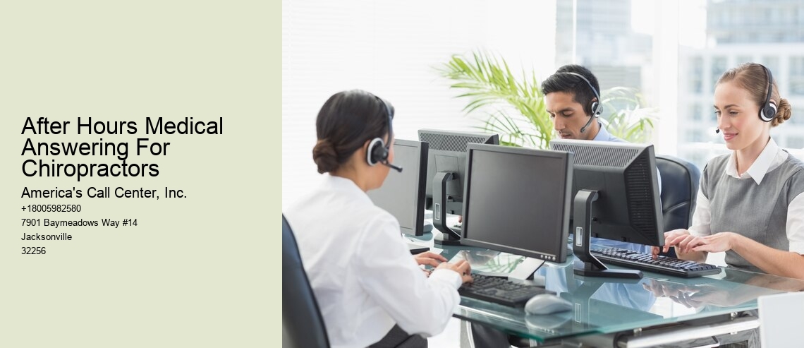After Hours Medical Answering For Chiropractors