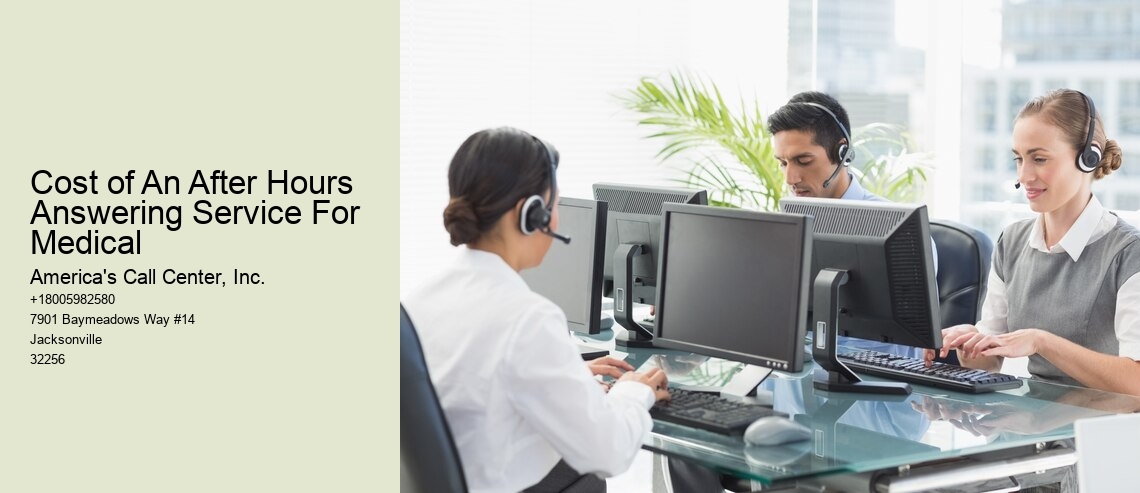 Cost of An After Hours Answering Service For Medical