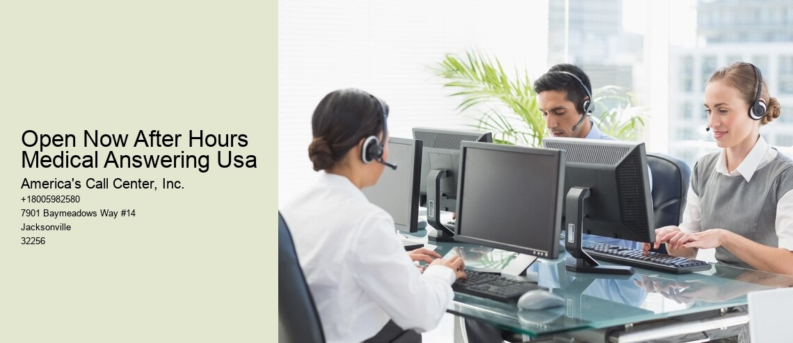 Open Now After Hours Medical Answering Usa