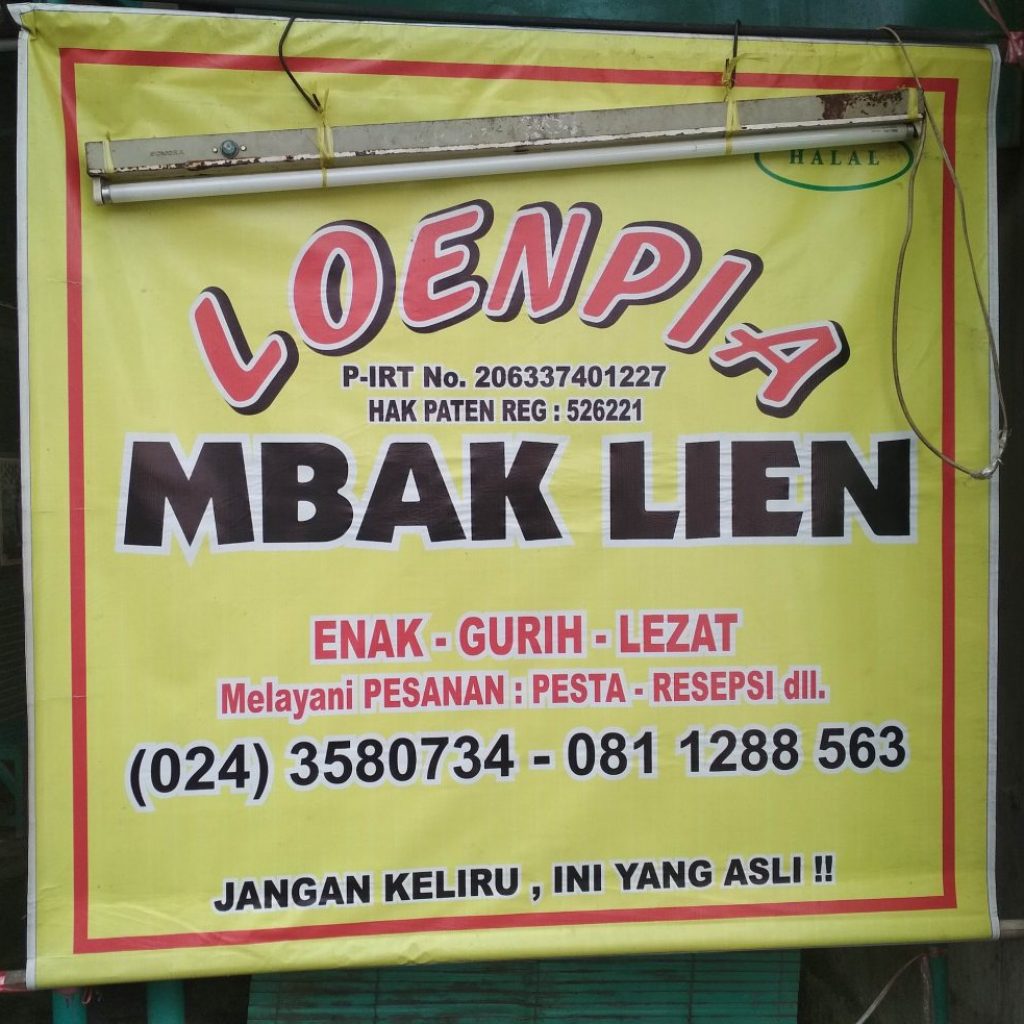 Loenpia Semarang Kedai Mbak Lien di Gg. Grejen 