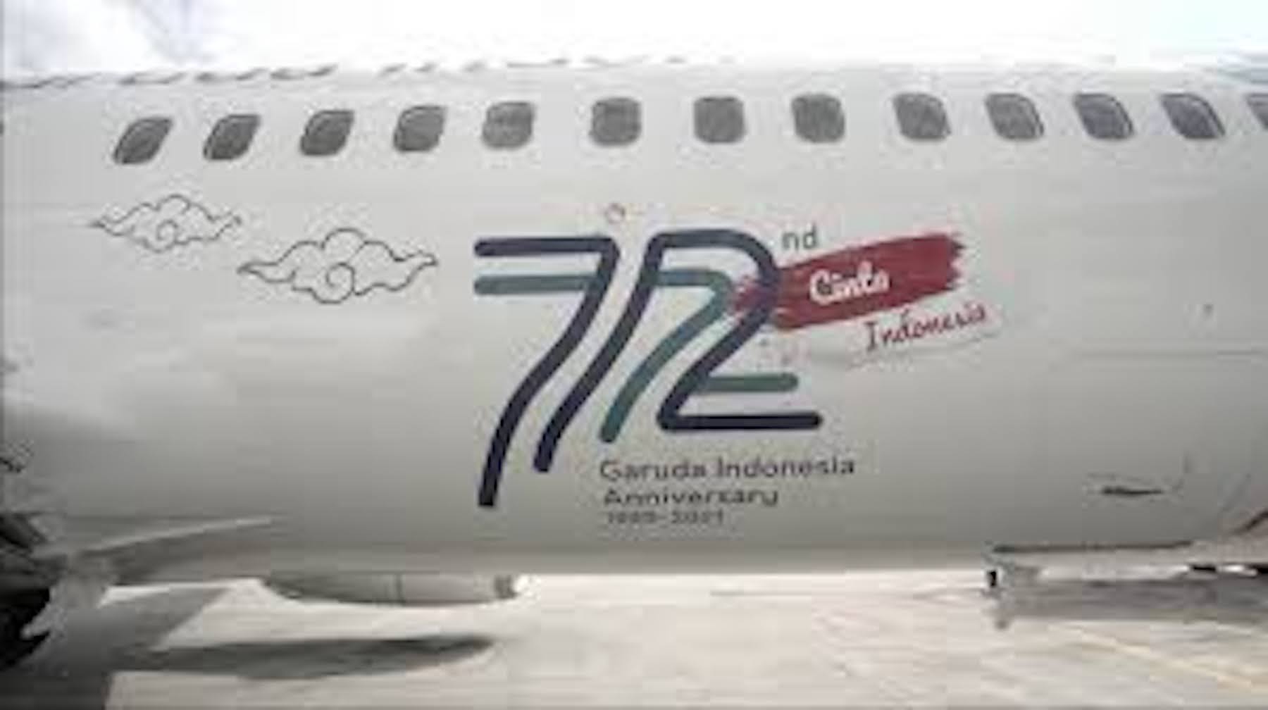 garuda Indonesia luncurkan Cinta Indonesia dalam rangka ulang tahun ke 72.