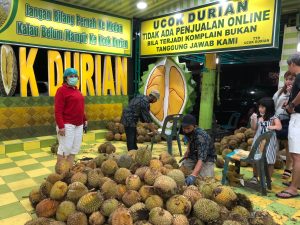ucok durian Medan menjadi ikon kuliner kota Medan, Sumatera Utara.
