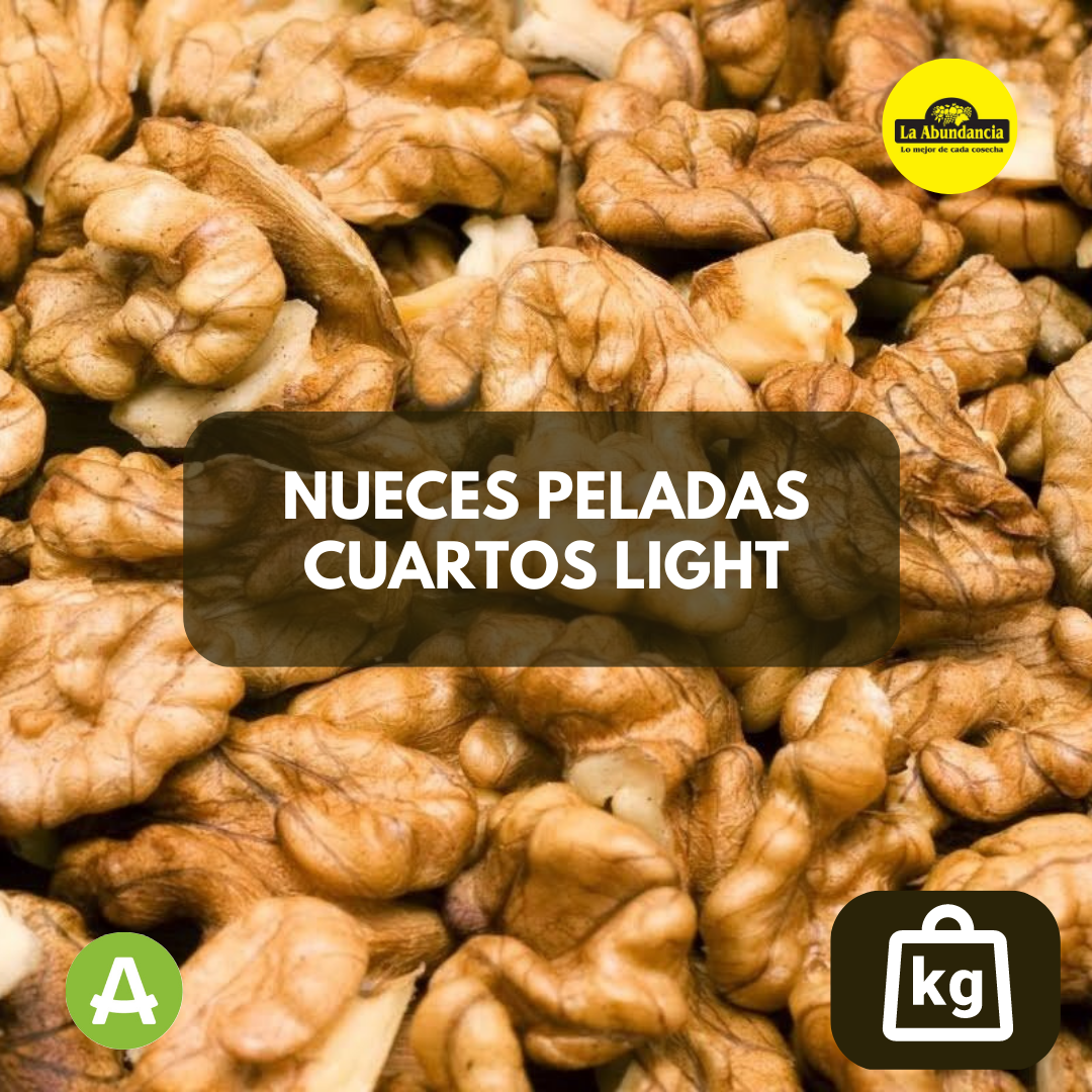 Nueces Peladas Cuartos Light x 1 K La Abundancia – ALMA Foods