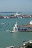 Aerial view, from top of the campanile, with the entrance to the Grand Canal and the Punta della Dogana