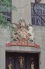 620 Fifth Ave. Entrance; stone cartouche of the Royal Coat of Arms of the United Kingdom by Jennewein, 1933