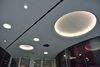 General view: Alcove on the second floor, showing recessed circular lighting