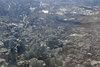 Downtown Montréal with McGill University at right and the Mont-Royal Park (Parc du Mont-Royal) at upper right
