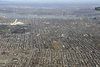 East Montréal looking southeast with the 1976 Olympic Stadium (Stade Olympique) at left