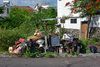 General view: Av. Baltra, depicting garbage waiting to be picked-up