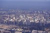 Aerial view of new suburbs east of downtown Cairo and near the airport