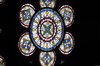 19th century glass, detail of rose window