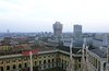 Aerial context view, from top of the Milan Cathedral