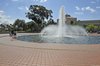 Bea Evenson Fountain which terminates the El Prado pedestrian plaza
