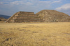 Adosada ("attached") platform left, and Temple of the Feathered Serpent, right, looking northeast