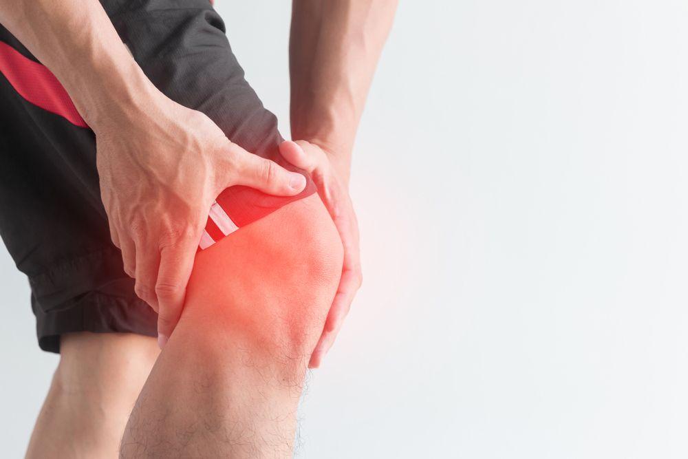 Man having knee pain
