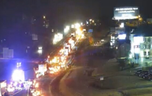 Photo of a MODOT traffic came feed of traffic near the connector in Columbia around 8 p.m.