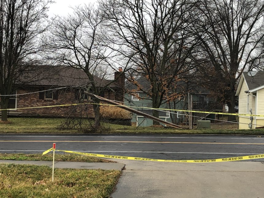 Power pole crash