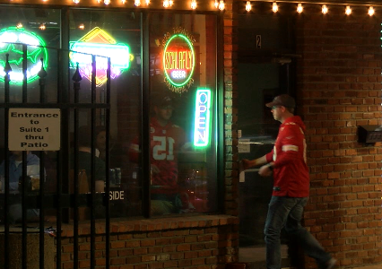 Chiefs fan at bar