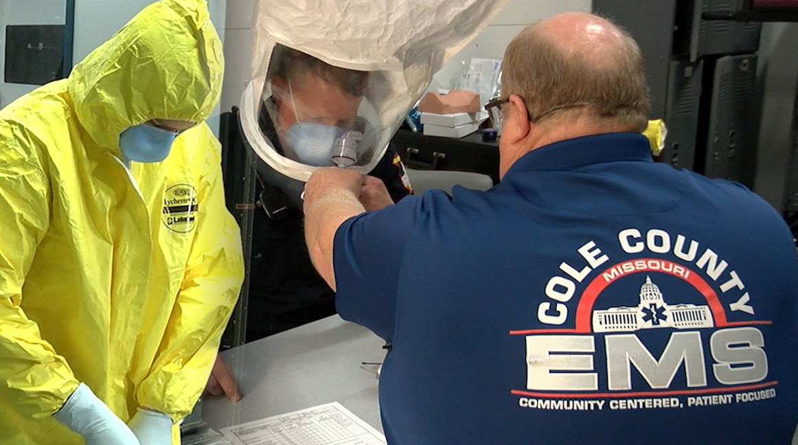 Officers and other emergency responders prepare for possible exposure to COVID-19