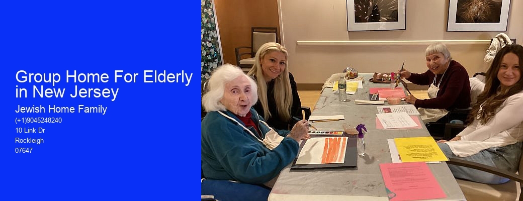 Group Home For Elderly in New Jersey