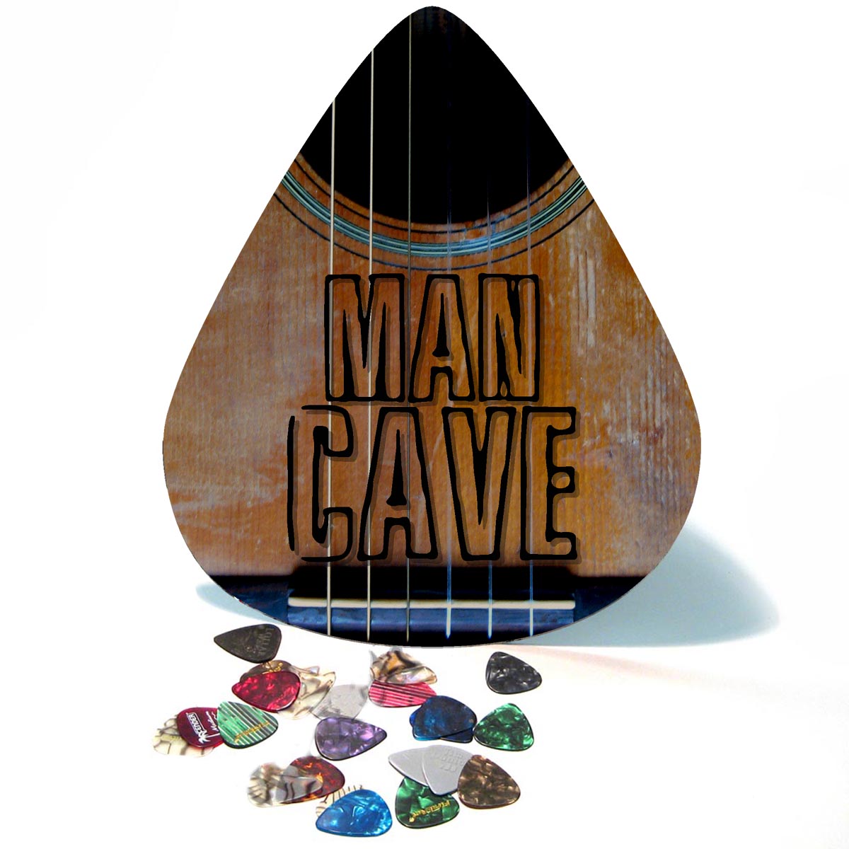 MAN CAVE Giant Guitar Pick/ Wall Art – 1079