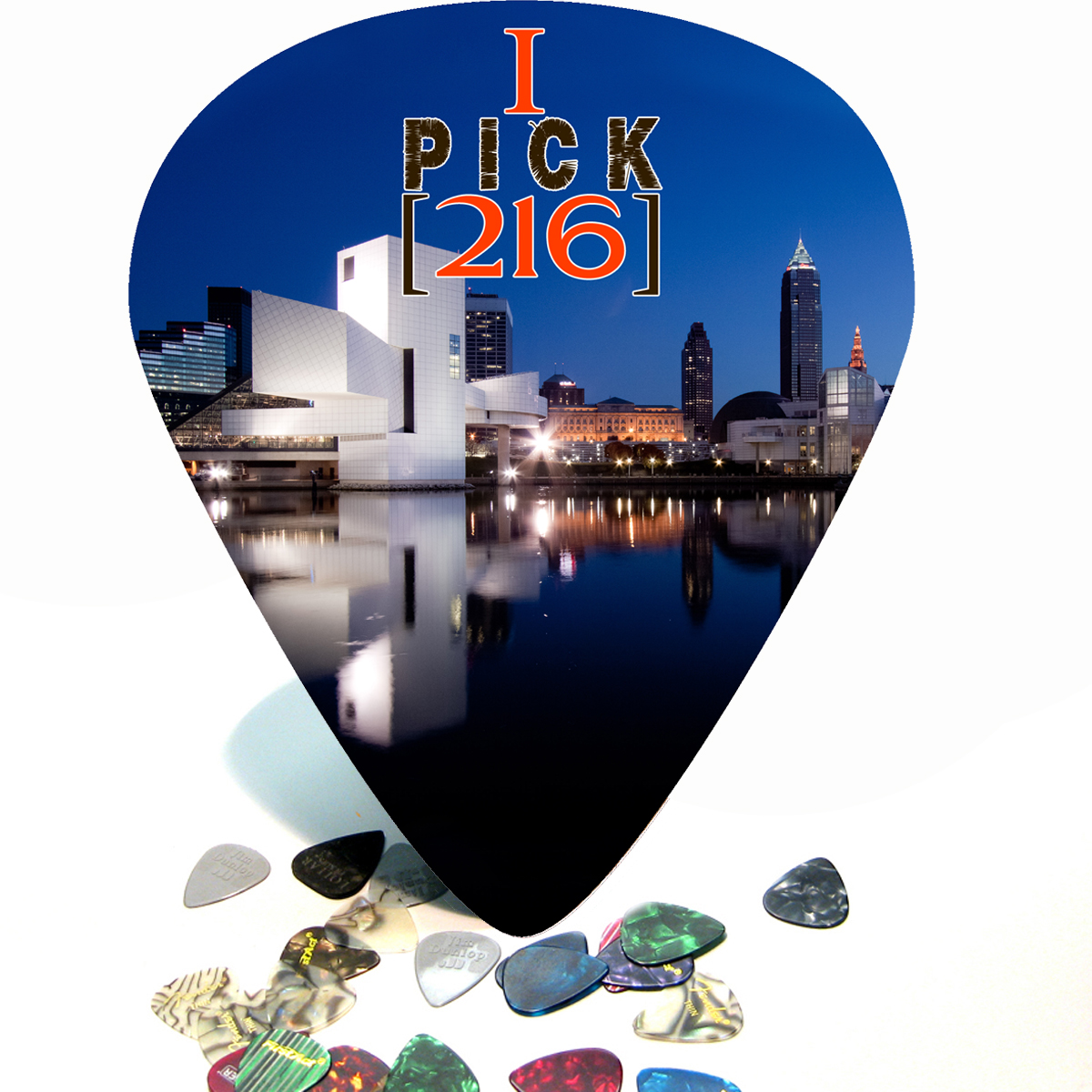 Cleveland OH - 216 - Giant Guitar Pick Wall Art - 1135