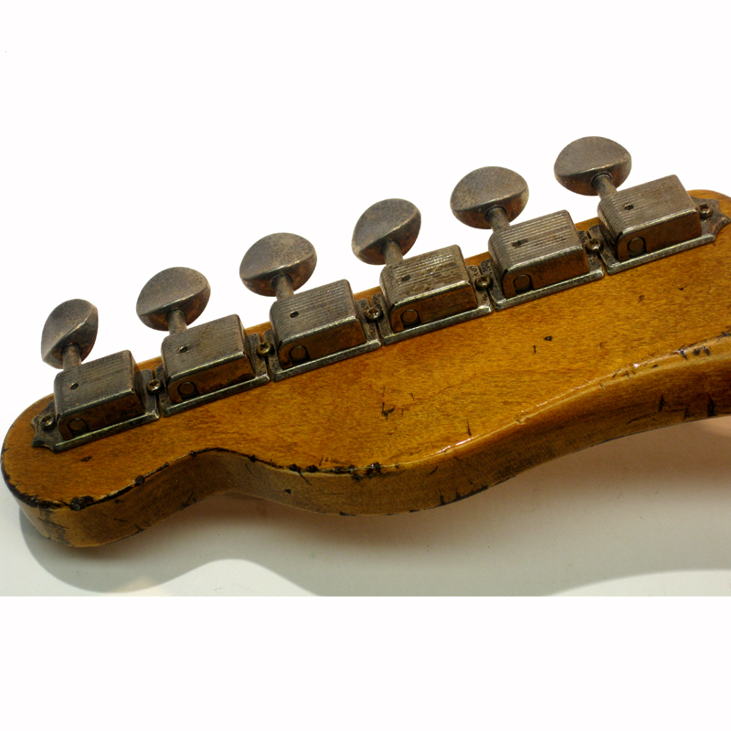 Waverly Vintage Oval Knob Guitar Tuners - Relic Nickel, 3L/3R Set, For Solid Peghead Acoustics