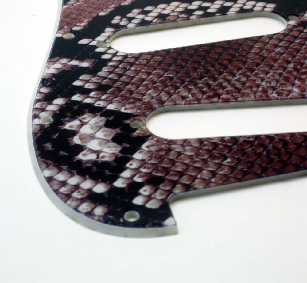 Stratocaster Snake Skin Pickguard - 2-ply - 108
