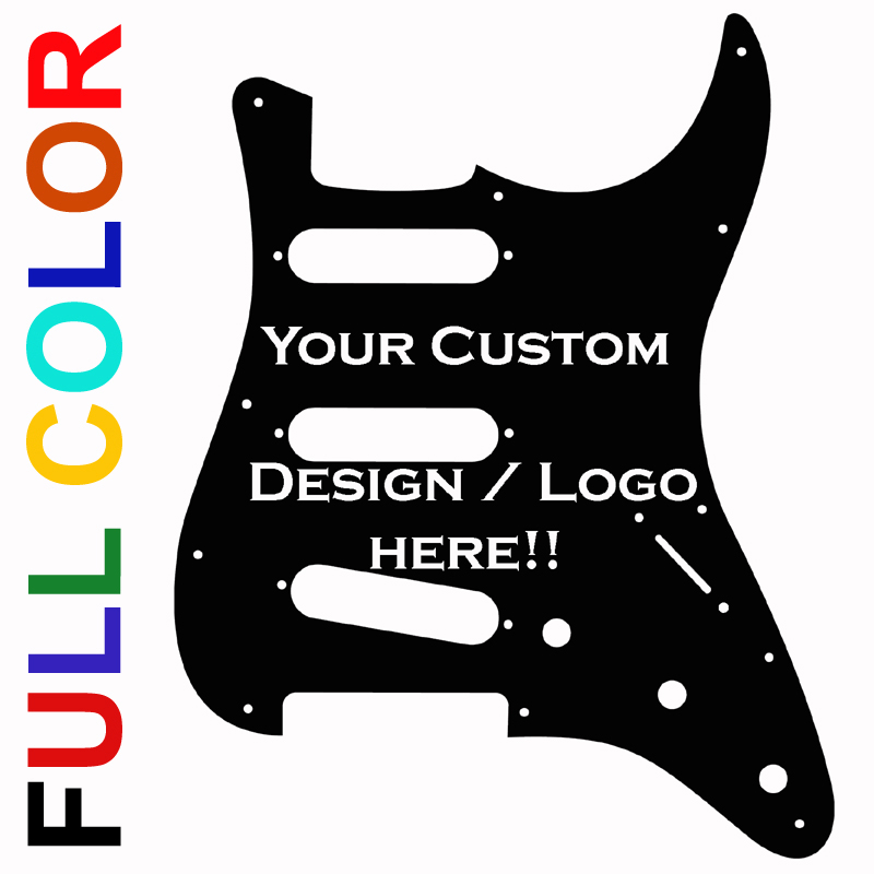 Stratocaster 2-ply Pickguard - YOUR Custom Design / Logo!!