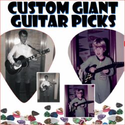 Custom giant guitar pick wall art
