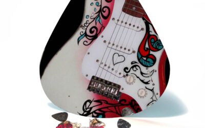 Hendrix Monterey Guitar Giant Guitar Pick Wall Art  – 1090