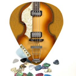 Giant Guitar Pick Wall Art Hofner Beatles Bass