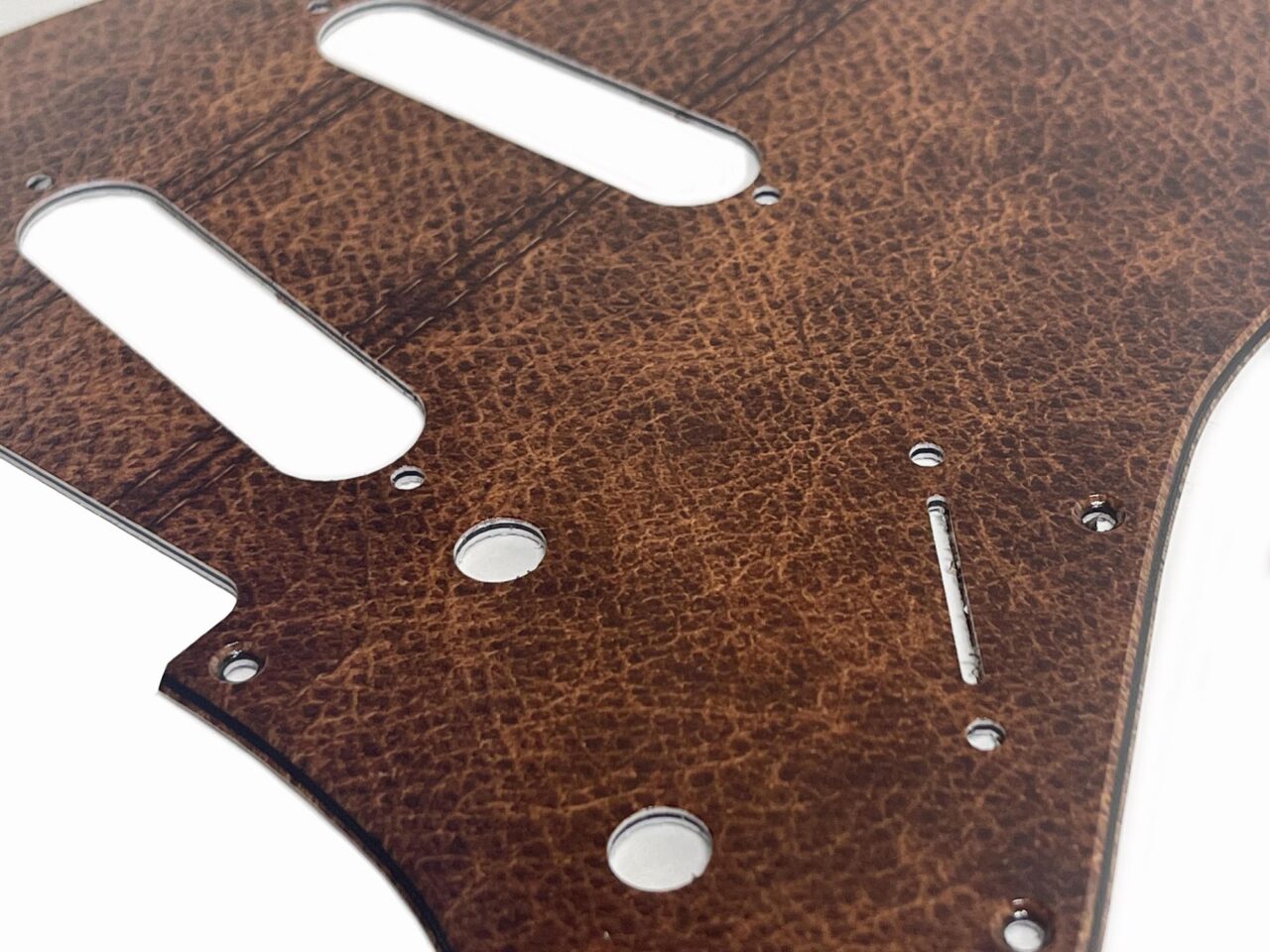 Stratocaster Leather Look Pickguard Custom Printed 6733