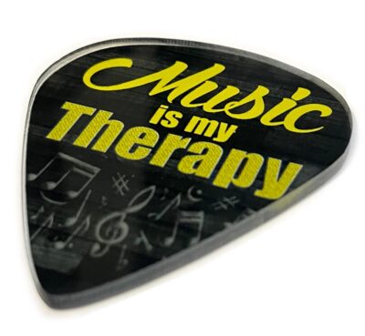 Guitar Pick Magnet - Music is my Therapy closeup