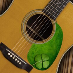 197 - GUITAR MARTIN - Irish Four leaved clover acoustic pickguard - A-197 copy