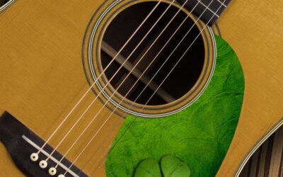 Acoustic Irish Four Leaf Clover Pickguard – Custom Printed -197
