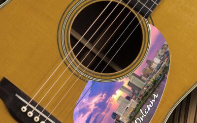 Acoustic New Orleans Skyline Pickguard – Custom Printed -200