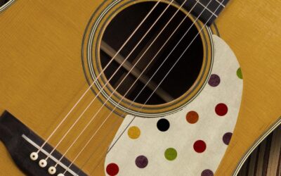 Acoustic Polka Dot Custom Pickguard – Custom Printed – 145