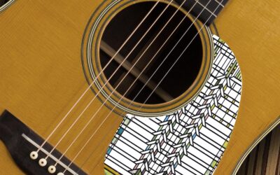 Acoustic Prairie Stained Glass Pickguard – Custom Printed -188