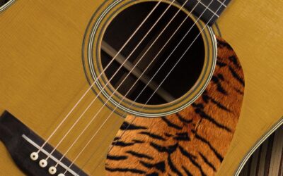 Acoustic Tiger Fur Pickguard – Custom Printed -163