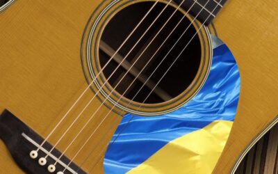 Acoustic Ukraine Flag Pickguard – Custom Printed -195