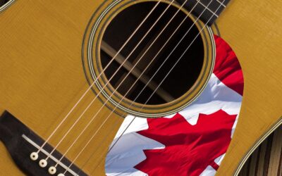 Acoustic Canadian flag Pickguard – Custom Printed -169