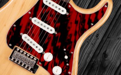 SRV Scotch / Butter Replica Stratocaster pickguard – Tiger Striped