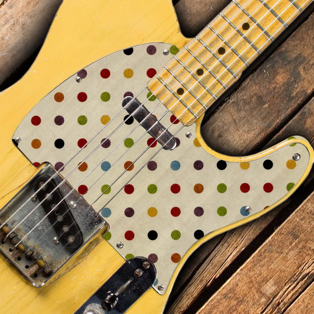 Telecaster Polka Dot Pickguard Custom Printed 3 Ply 7628