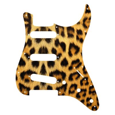 106 -Leopard fur custom printed Stratocaster pickguard
